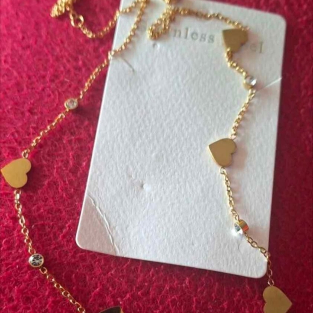 Delicate Gold Heart Charm Necklace